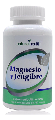 Magnesio Y Jengibre 60 Cápsulas Natural Health