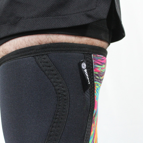Rodilleras De Neopreno Psy Trance Runfit 7mm Color Negro Talla S
