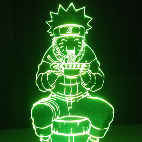 Abajur De Mesa P/ Ler Mangá Naruto Comida Desenho Nerd 3d