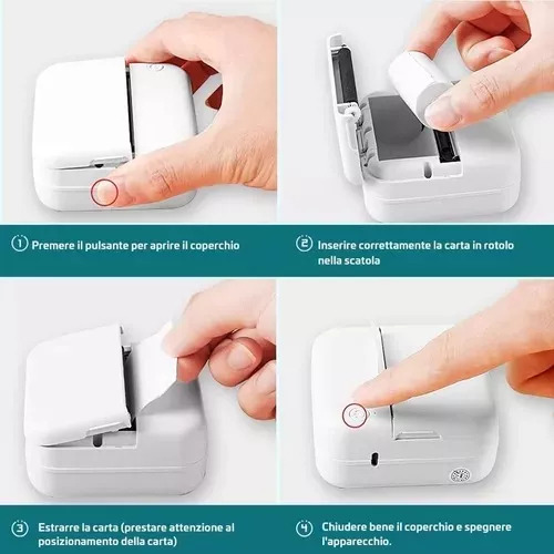 Mini Impresora Térmica Portátil Bluetooth Accesorios 13 Roll