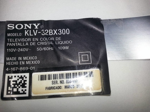 Repuestos De Tv Sony Bravia, Modelo Klv - 32bx300
