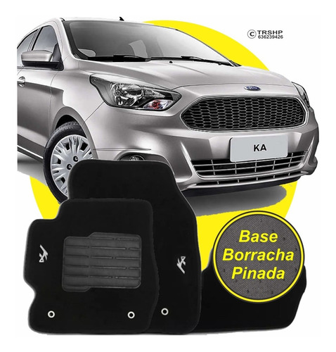 ' Tapete Carpet Ford Ka - 2015 2016 2017 2018 Preto