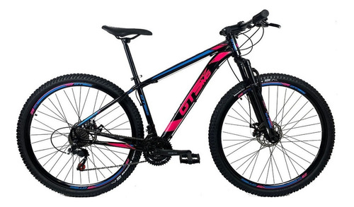 Bicicleta Aro 29 Gts Pro M5 - 27 Velocidades Cor Preto+pink+azul Tamanho Do Quadro 15