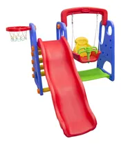 Comprar Tobogan De Plastico Con Hamaca Y Aro De Basket Flaber