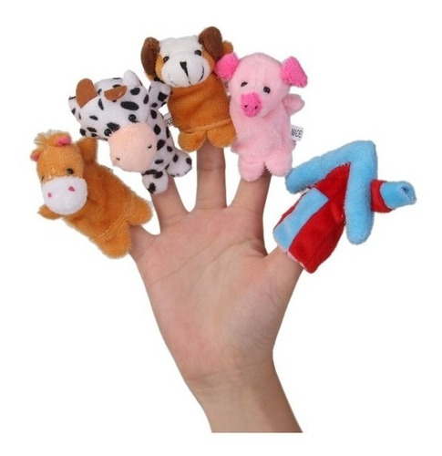 Imagen 1 de 5 de Pack 10 Titeres Dedo Cuentos Granja Personajes Animales