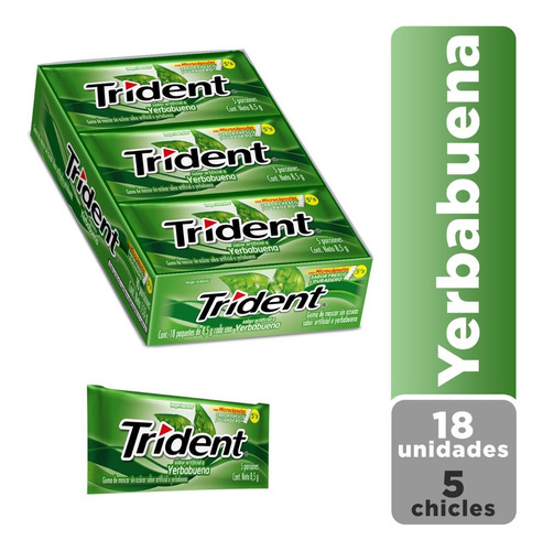 Chicles Trident Display X18 Uds