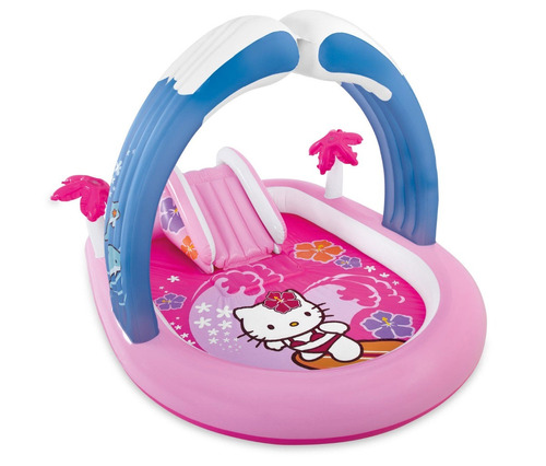 Piscina Inflable Hello Kitty Juegos Niños Resbaladiza