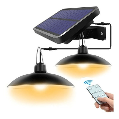 2 Focos Luz Led Solar, Fotocélula, Sensor, Ext, Int, Control