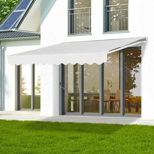 Imagen 5 de 5 de Toldo Con Brazo Retráctil Terrazas 2x1.5 Mts Blanco