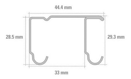 Riel U-20 Aluminio Ducasse 2 Mts