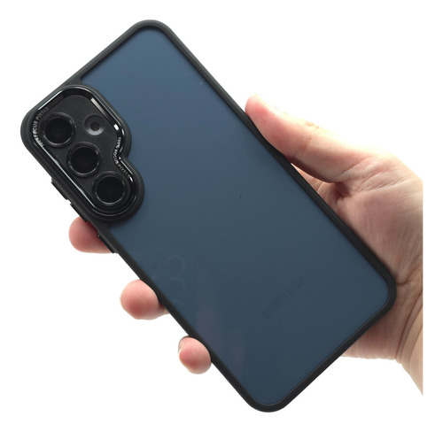 Funda Case Para Samsung A56 Carcasa Full Protect Uso Rudo Cromo Case - Negro Samsung A56