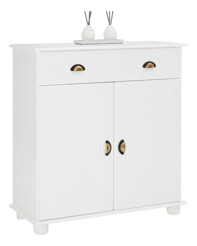 Cômoda Organizadora Madeira 02 Portas E 01 Gaveta Colmar