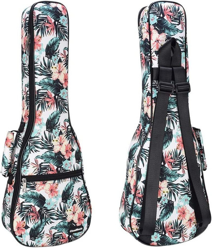 Estuche Para Ukelele Hawaiian Hibiscus Y Palm Mochila P...