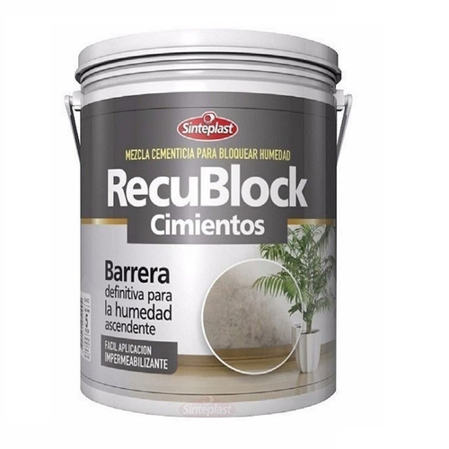 Recublock Cimientos Humedad Sinteplast 5 Kilos