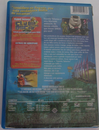 D5115 - Dvd O Espanta Tubarões Desenho Da Dreanworks, Com L (Usado)