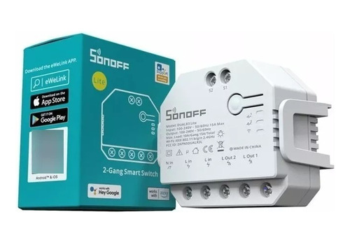 Sonoff Interruptor Wifi 2ch Canais Dual Automa. Residencial