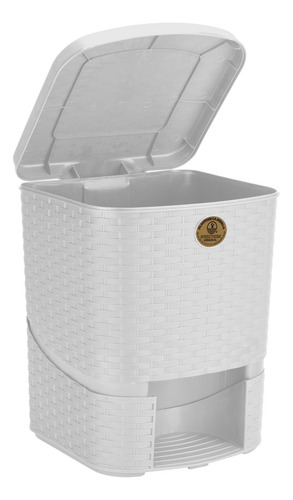 Kit De 2 Botes De Basura La Ardilla Con Pedal De Plástico 8l