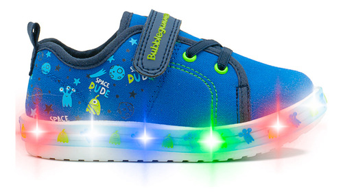 Tenis Bubble Gummers Tren I Para Niño Luces Ajuste Velcro