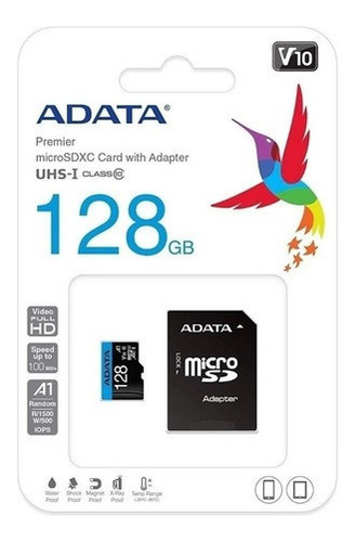 Imagen 4 de 10 de Memoria Micro Sd 128gb Clase 10 80mb/s Adata Uhs-i Cel Camar