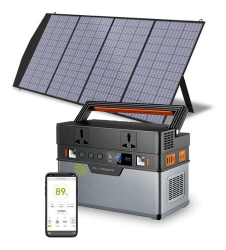Panel Solar Portátil 18v Con Batería  606wh 700w 110v/220v
