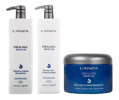 Shampoo, Condicionador Moisture Litro 1000ml E Moi Moi Lanza