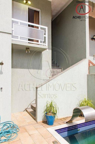 Imagem 8 de 30 de Casa Residencial Com 3 Dormitórios, 1 Suítes, Piscina E Churrasqueira , 145 M² - Venda Por R$ 850.000 - Macuco - Santos/sp - Ca1907