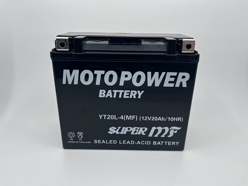Motopower Battery Agm Ytx20l-bs Mantenimiento Plomo Sellado