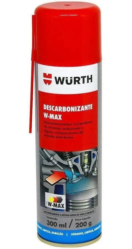 Descarbonizante Limpa Tbi Pro E Carburador Wurth 300ml W-max