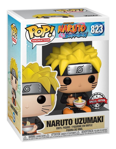 Boneco Funko Pop Naruto Shippuden Naruto Com Lámen 823