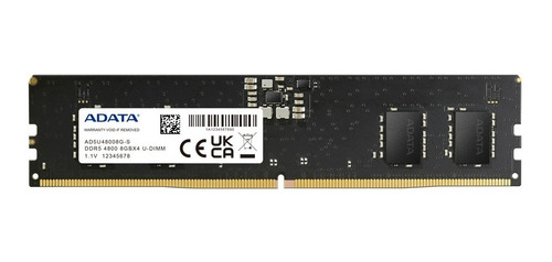 Memoria Ram Adata Ddr5 8gb 4800mhz Udimm, Ecc, Cl40