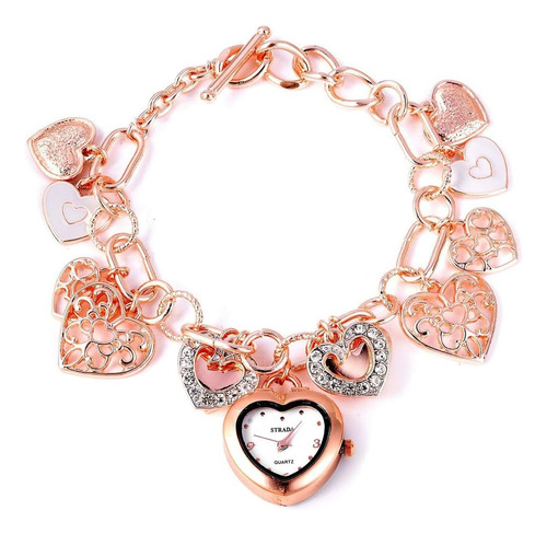 Comprar Lc Strada Reloj Rosetone Pulsera Con Dijes De Múltip