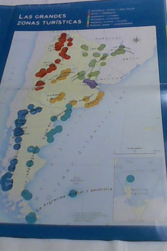 República Argentina -mapa Grande Desplegable Alto: 88 Cm-uni