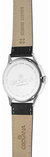 Reloj Grovana St. Andrews 1194.1537 Clásico Zafiro Original Negro Plateado Negro