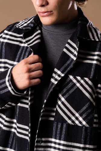 Camisaco De Paño Saco Tapado Hombre Campera Camisa Leñadora