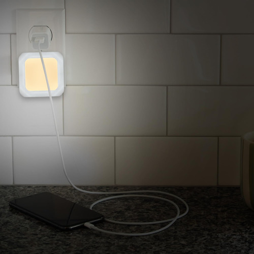 Luz Nocturna Led Regulable Con Enchufe De Ca Con Sensor De L