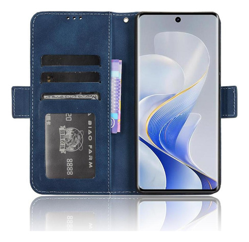 Funda For Vivo V40 5g Funda Billetera De Cuero Con Tarjeta