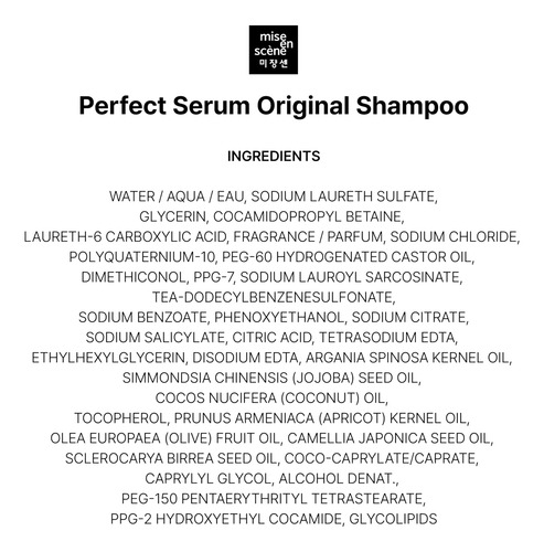 Shampoo Mise En Scene Perfect Sérum Original 680 Ml Danifica