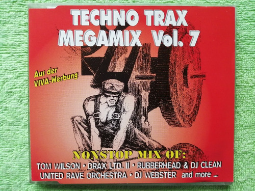 Eam Cd Maxi Single Techno Trax Megamix 7 Zyx Europeo 1995 Dj