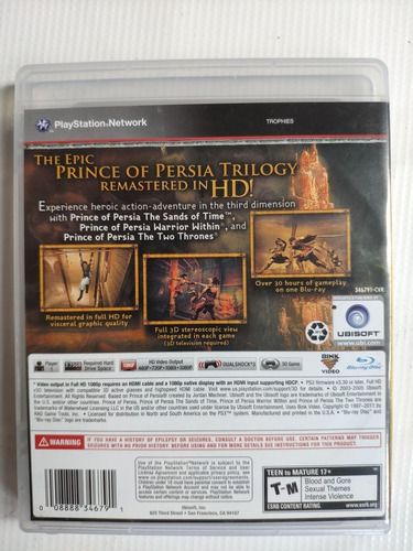 Prince Of Pérsia Ps3 Trilogy 3x1 Midia Física Semi Novo
