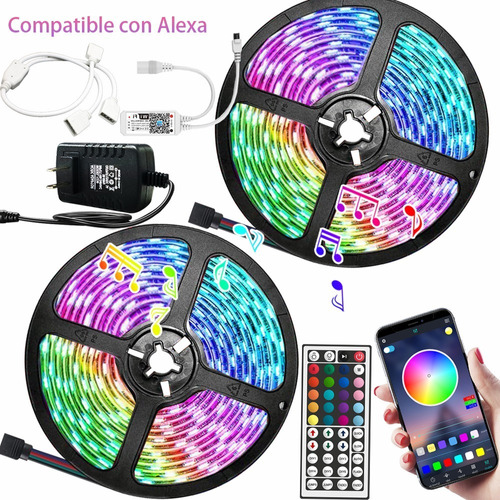 Led Rgb Wifi+sinc Música Luces Led 20m Compatible Con Alexa