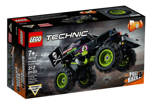 Lego Technic : Monster Jam Grave Digger Truck Cantidad de piezas 212