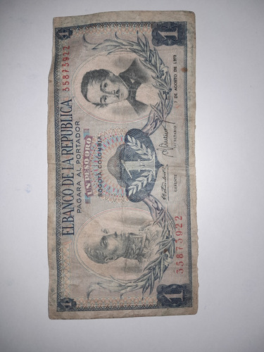 Billete Un Peso Oro