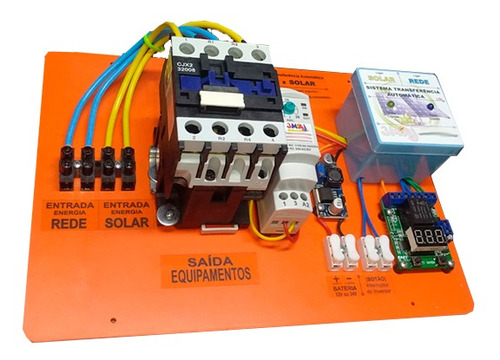 Imagem 2 de 5 de Quadro Transferência Automática Liga E Desliga Inversor 220v