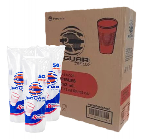 Vaso Desechable Jaguar N8 20/50p. Pack 1000 Pzas Mayoreo. 