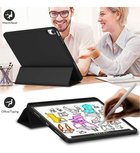Funda Smart Case Para iPad Air 4 A2316 A2072 Con Portalapiz