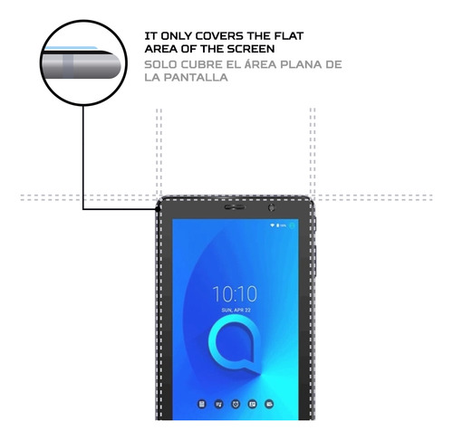 Protector Mica Pantalla Para Alcatel 1t 7 Kids
