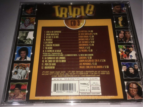 Cd Triple 36 Temas : Leo Mattioli Yerba Brava Potencia Red..