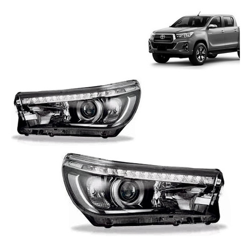 Par Farol Hilux Pickup Srv 2016 17 18 19 20 Elétrico Com Led