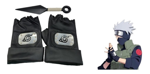 Kit Kakashi Sensei Guantes Y  Kunai Naruto Cosplay 