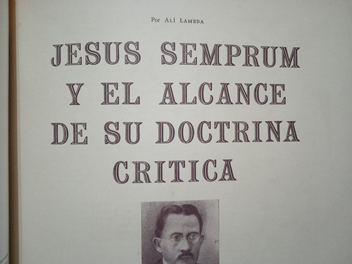 Jesús Semprún Y Alcance De Su Doctrina Crítica Alí Lameda (Usado)